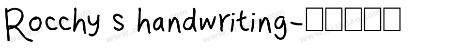 Rocchy s handwriting字体转换